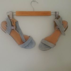 Velvet Baby Blue Sandals